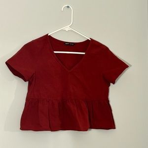 shein red top xs
